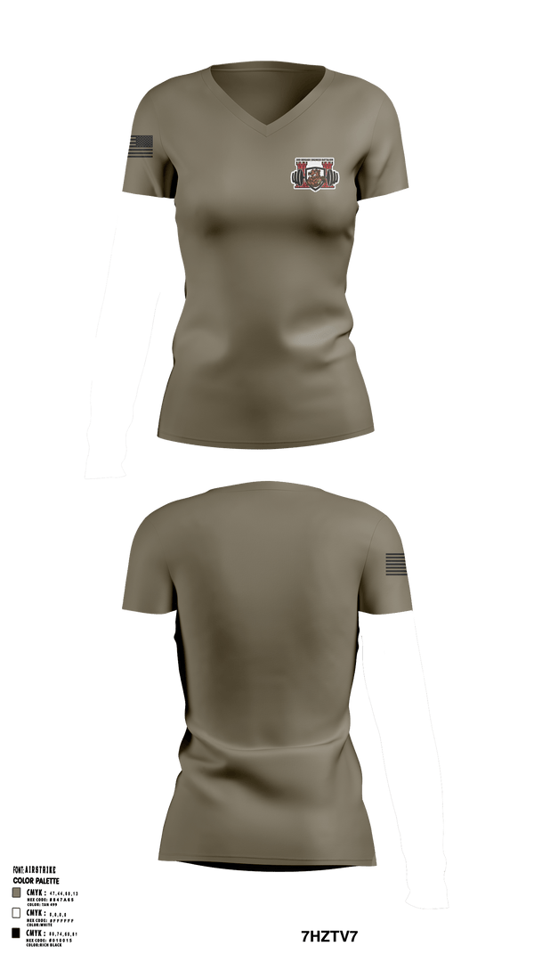Womens Short Sleeve Vneck Shirt, 3rd brigade engineer battalion, Army, Teamtime, Team time, sublimation, custom sports apparel, team uniforms, spirit wear, spiritwear, sports uniforms, custom shirts, team store, custom team store, fundraiser sports, apparel fundraiser