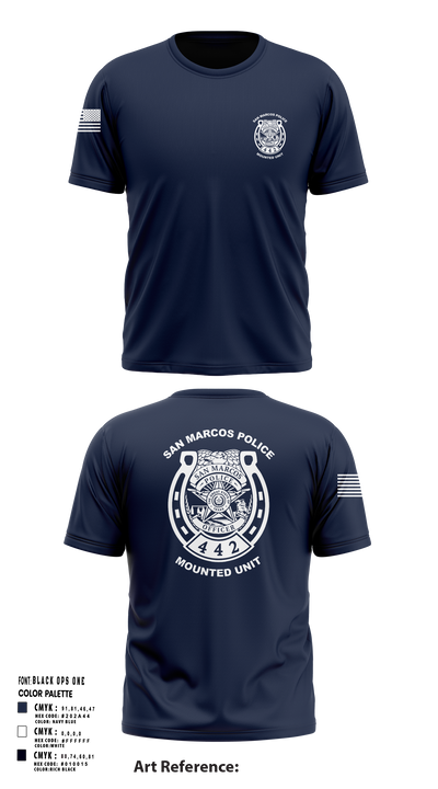 San Marcos Police Mounted Unit 48191371 Short Sleeve Performance Shirt - 102