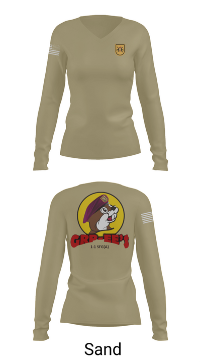 1-1 SFG(A), S-3 84488756 Women's Long Sleeve V-neck Shirt - 97