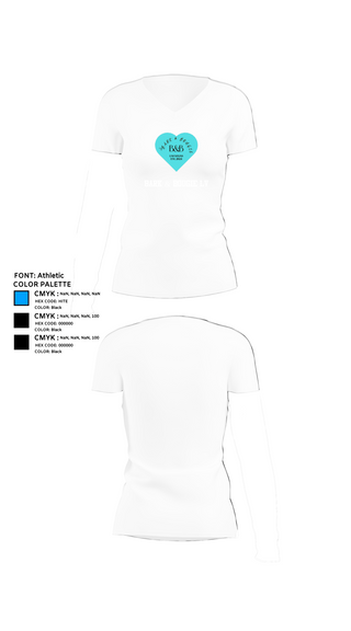 Womens Short Sleeve Vneck Shirt, Bark & Bougie LV, , Teamtime, Team time, sublimation, custom sports apparel, team uniforms, spirit wear, spiritwear, sports uniforms, custom shirts, team store, custom team store, fundraiser sports, apparel fundraiser