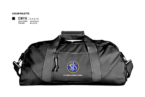 Duffle Bag, St Joseph Catholic School Volleyball, Women's Volleyball, Teamtime, Team time, sublimation, custom sports apparel, team uniforms, spirit wear, spiritwear, sports uniforms, custom shirts, team store, custom team store, fundraiser sports, apparel fundraiser