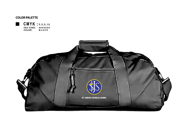 Duffle Bag, St Joseph Catholic School Volleyball, Women's Volleyball, Teamtime, Team time, sublimation, custom sports apparel, team uniforms, spirit wear, spiritwear, sports uniforms, custom shirts, team store, custom team store, fundraiser sports, apparel fundraiser