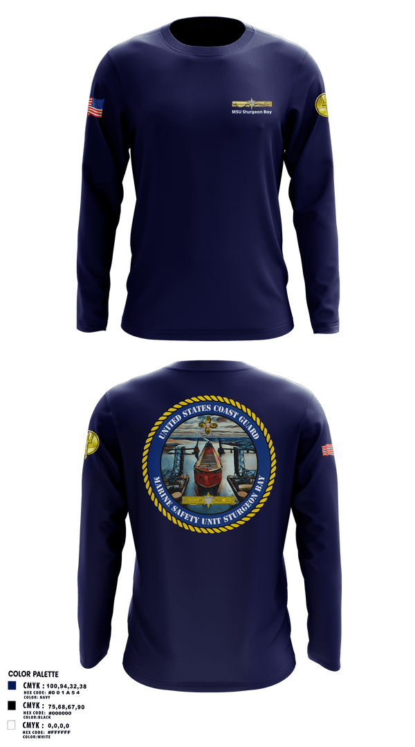 Long Sleeve Performance Shirt, MSU Sturgeon Bay, Coast Guard, Teamtime, Team time, sublimation, custom sports apparel, team uniforms, spirit wear, spiritwear, sports uniforms, custom shirts, team store, custom team store, fundraiser sports, apparel fundraiser