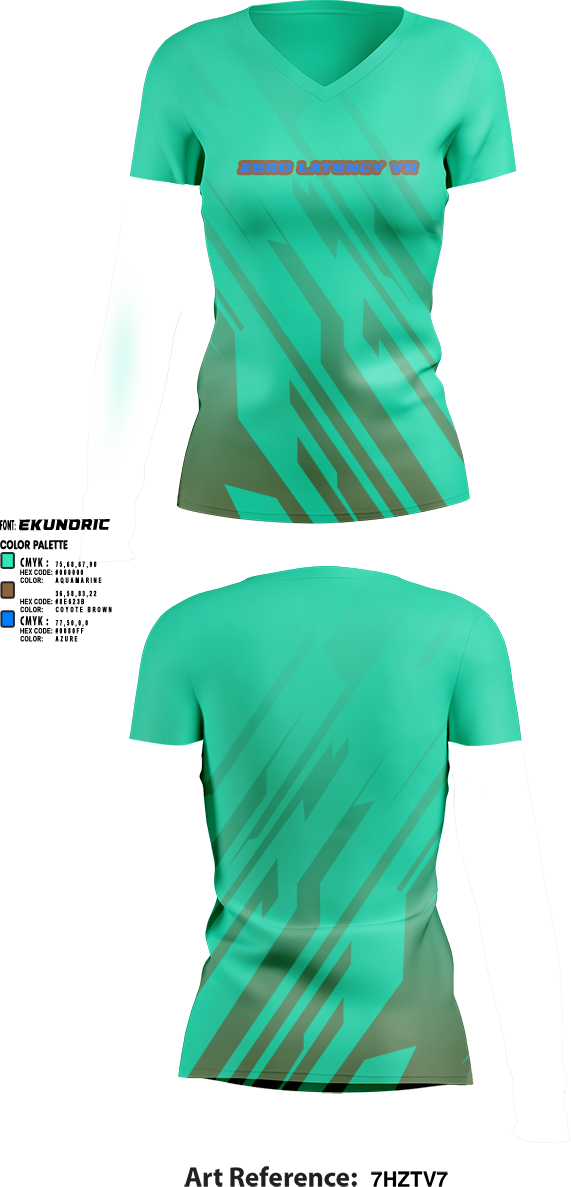 Womens Short Sleeve Vneck Shirt, Zero latency VR, , Teamtime, Team time, sublimation, custom sports apparel, team uniforms, spirit wear, spiritwear, sports uniforms, custom shirts, team store, custom team store, fundraiser sports, apparel fundraiser