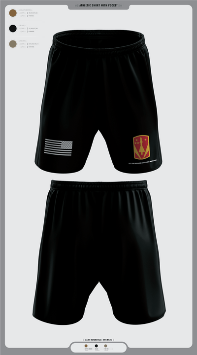 31st Air Defense Artillery Brigade 63211625 Athletic Shorts With Pockets - 4