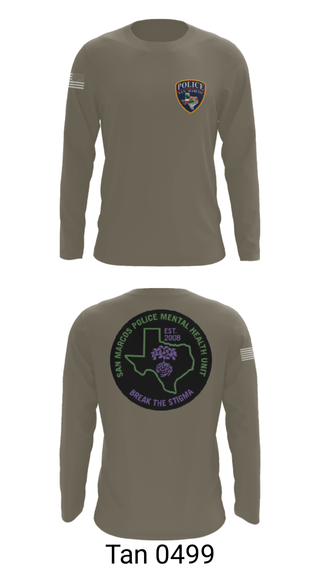 Long Sleeve Performance Shirt, SMPD Mental Health Unit, Police, Teamtime, Team time, sublimation, custom sports apparel, team uniforms, spirit wear, spiritwear, sports uniforms, custom shirts, team store, custom team store, fundraiser sports, apparel fundraiser