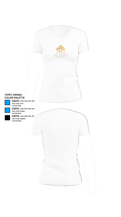 MC CUSTOM FRAMING LLC 87834909 Women's Short Sleeve V-neck Shirt - 18
