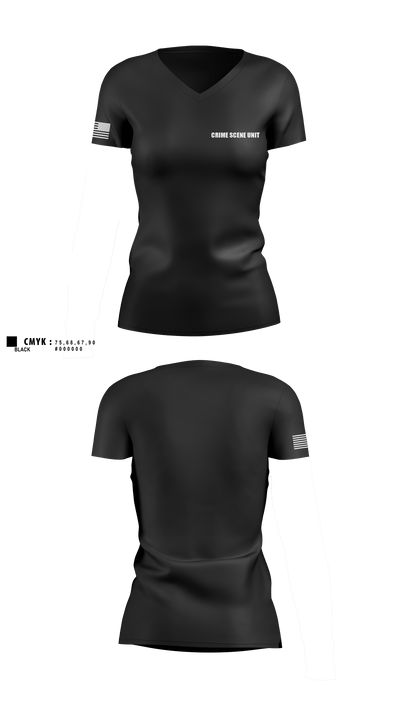 Crime Scene Unit 47246292 Women's Short Sleeve V-neck Shirt - 1