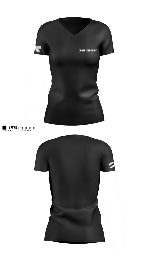 Womens Short Sleeve Vneck Shirt, Crime Scene Unit, , Teamtime, Team time, sublimation, custom sports apparel, team uniforms, spirit wear, spiritwear, sports uniforms, custom shirts, team store, custom team store, fundraiser sports, apparel fundraiser