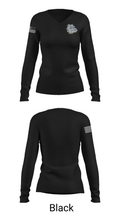 Kenmore East High School Basketball 21732196 Women's Long Sleeve V-neck Shirt -1 35