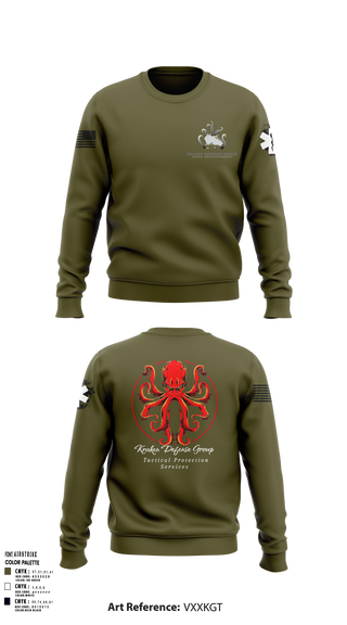 Crew Neck Sweatshirt, Kraken Defense Group, , Teamtime, Team time, sublimation, custom sports apparel, team uniforms, spirit wear, spiritwear, sports uniforms, custom shirts, team store, custom team store, fundraiser sports, apparel fundraiser