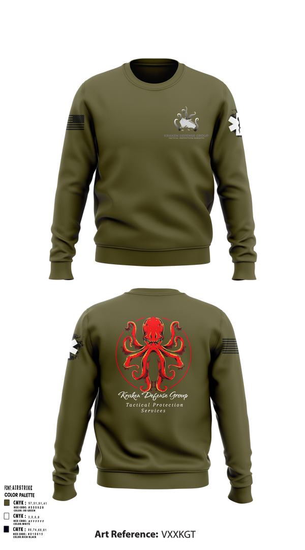 Crew Neck Sweatshirt, Kraken Defense Group, , Teamtime, Team time, sublimation, custom sports apparel, team uniforms, spirit wear, spiritwear, sports uniforms, custom shirts, team store, custom team store, fundraiser sports, apparel fundraiser