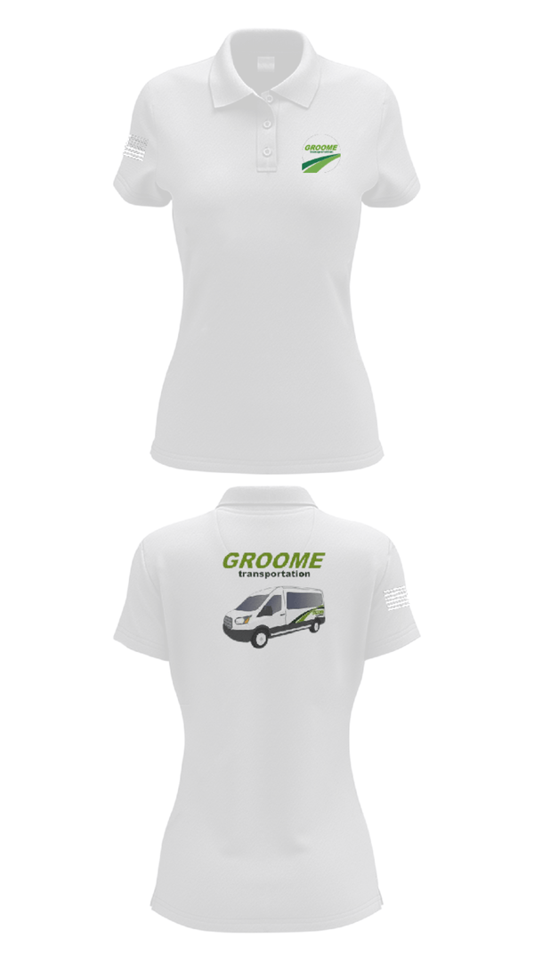 Womens Short Sleeve Performance Polo, Groome Transportation, , Teamtime, Team time, sublimation, custom sports apparel, team uniforms, spirit wear, spiritwear, sports uniforms, custom shirts, team store, custom team store, fundraiser sports, apparel fundraiser