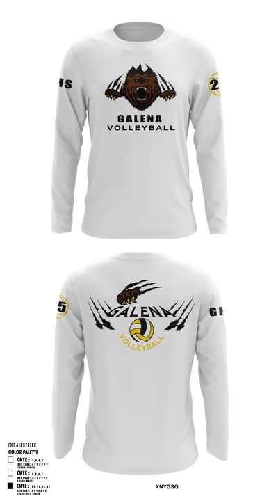Galena High School Volleyball 10912508 Long Sleeve Performance Shirt - 5