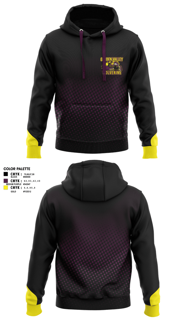 Hoodie, Garden Valley Wolverines, Spirit Store, Teamtime, Team time, sublimation, custom sports apparel, team uniforms, spirit wear, spiritwear, sports uniforms, custom shirts, team store, custom team store, fundraiser sports, apparel fundraiser