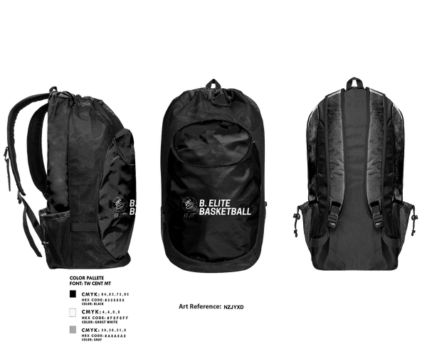 Gear Bag, B. Elite, Men's Basketball, Teamtime, Team time, sublimation, custom sports apparel, team uniforms, spirit wear, spiritwear, sports uniforms, custom shirts, team store, custom team store, fundraiser sports, apparel fundraiser
