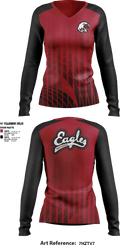 Watonga High School Softball 28724135 Women's Long Sleeve V-neck Shirt - 1