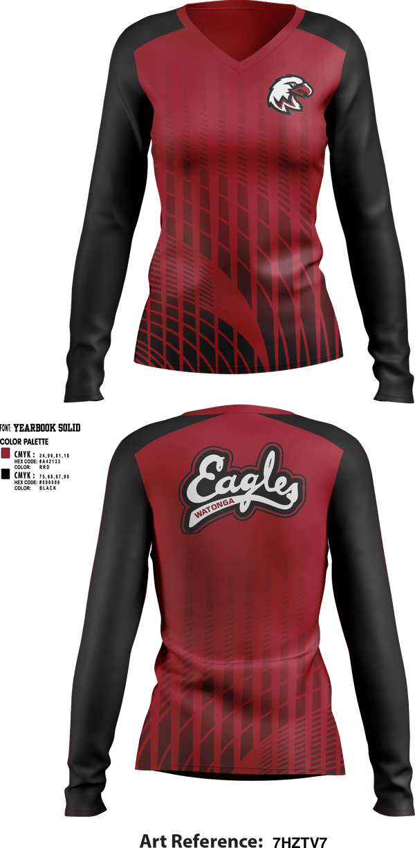 Womens Long Sleeve Vneck Shirt, Watonga High School Softball, Softball, Teamtime, Team time, sublimation, custom sports apparel, team uniforms, spirit wear, spiritwear, sports uniforms, custom shirts, team store, custom team store, fundraiser sports, apparel fundraiser