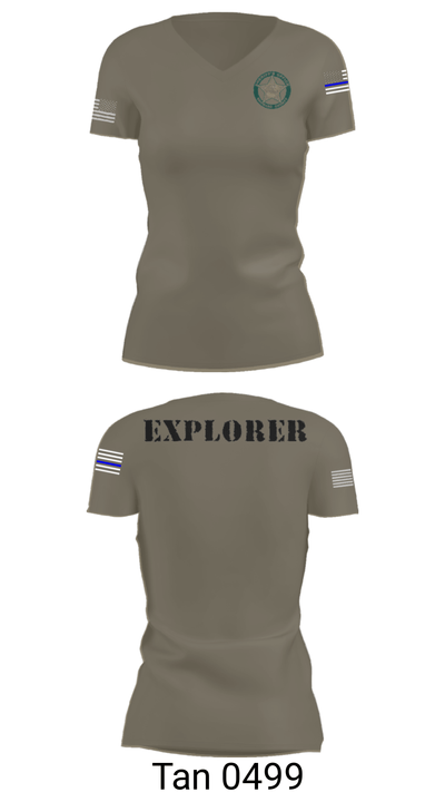 BSO Explorers 2103492 Women's Short Sleeve V-neck Shirt - 65