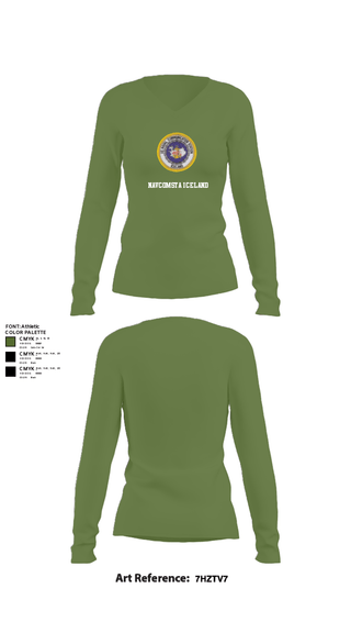 Women's Long Sleeve Vneck Shirt, NAVCOMSTA Iceland, , Teamtime, Team time, sublimation, custom sports apparel, team uniforms, spirit wear, spiritwear, sports uniforms, custom shirts, team store, custom team store, fundraiser sports, apparel fundraiser