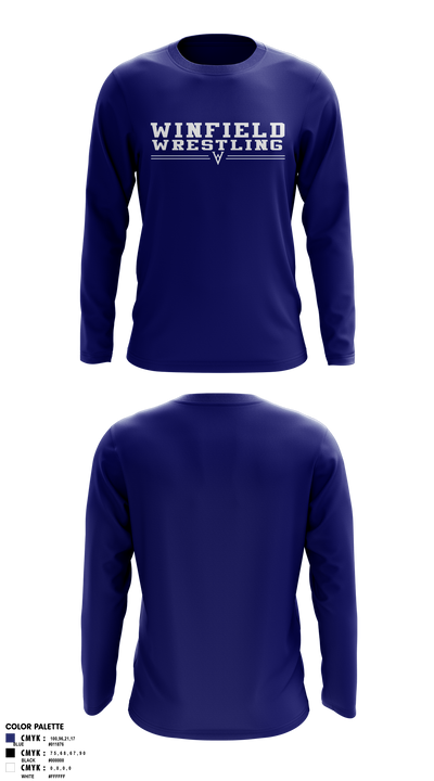 Winfield Youth Wrestling Club 41902136 Long Sleeve Performance Shirt 6