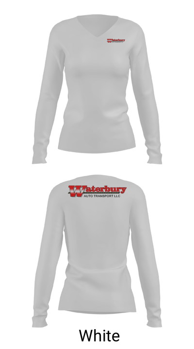Waterbury Auto Transport 40524303 Women's Long Sleeve V-neck Shirt - 16