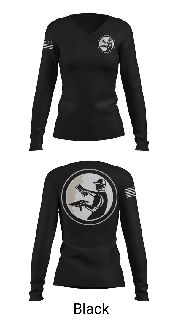 Womens Long Sleeve Vneck Shirt, Next Level Plastering, , Teamtime, Team time, sublimation, custom sports apparel, team uniforms, spirit wear, spiritwear, sports uniforms, custom shirts, team store, custom team store, fundraiser sports, apparel fundraiser