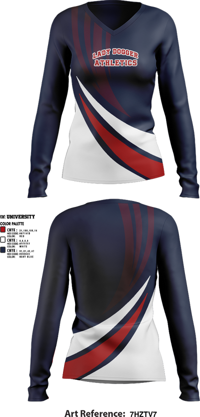 Lingle-Fort Laramie High School Basketball 43893135 Women's Long Sleeve V-neck Shirt - 8