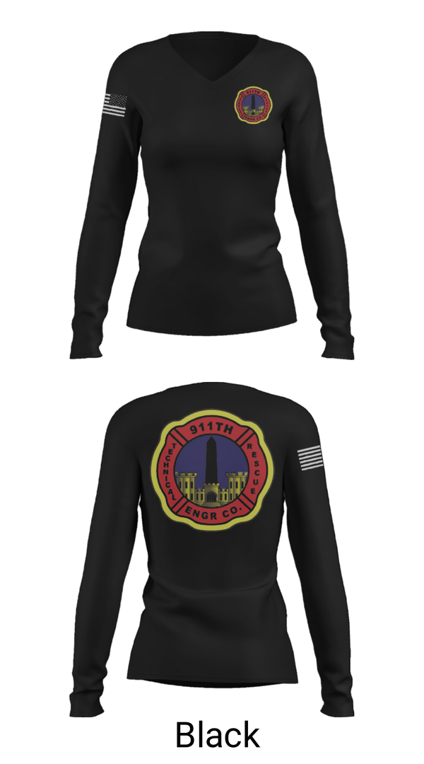 Women's Long Sleeve Vneck Shirt, 911th TREC, Army, Teamtime, Team time, sublimation, custom sports apparel, team uniforms, spirit wear, spiritwear, sports uniforms, custom shirts, team store, custom team store, fundraiser sports, apparel fundraiser