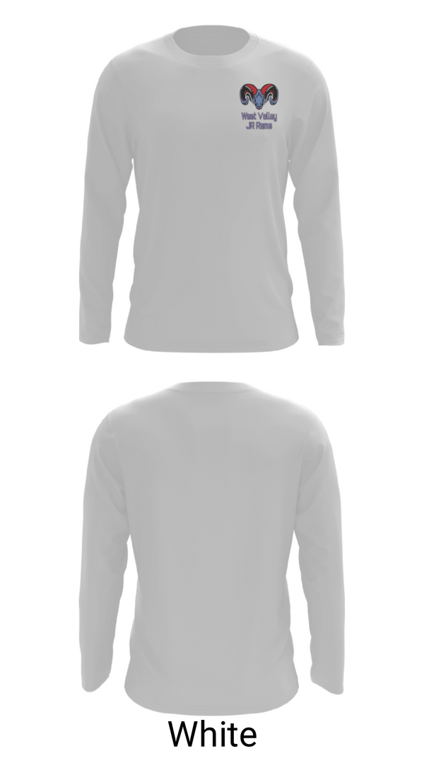 Long Sleeve Performance Shirt, West Valley JR Rams, Football, Teamtime, Team time, sublimation, custom sports apparel, team uniforms, spirit wear, spiritwear, sports uniforms, custom shirts, team store, custom team store, fundraiser sports, apparel fundraiser