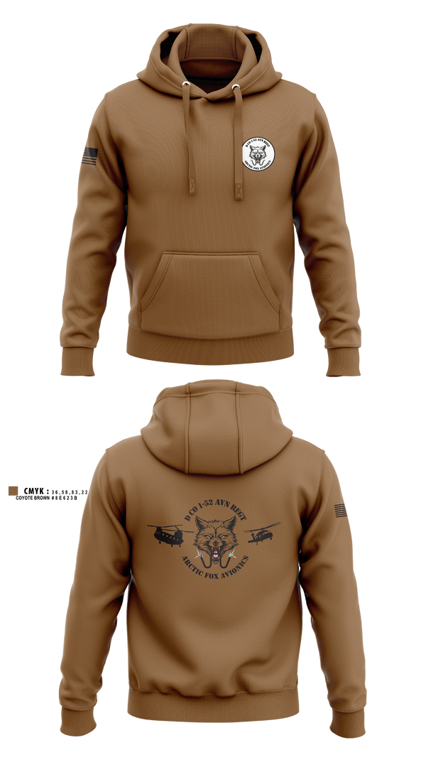 Hoodie, D Co 2-13th AVN REGTD Co 1-52 AVN REGTD Co 1-52 AVN REGT, , Teamtime, Team time, sublimation, custom sports apparel, team uniforms, spirit wear, spiritwear, sports uniforms, custom shirts, team store, custom team store, fundraiser sports, apparel fundraiser