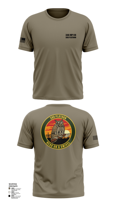 346 MP CO 3rd Platoon 43320857 Short Sleeve Performance Shirt - 124