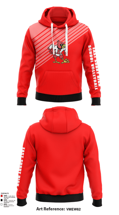 East Surry High School Volleyball 86849960 Hoodie - 121