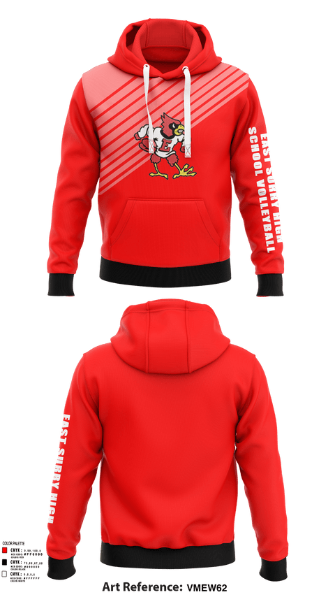 Hoodie, East Surry High School Volleyball, Women's Volleyball, Teamtime, Team time, sublimation, custom sports apparel, team uniforms, spirit wear, spiritwear, sports uniforms, custom shirts, team store, custom team store, fundraiser sports, apparel fundraiser