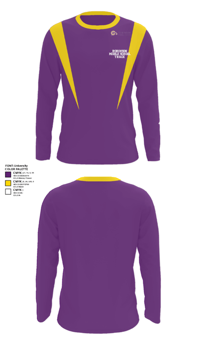 Robinson Middle School Track 2312219 Long Sleeve Performance Shirt - 30