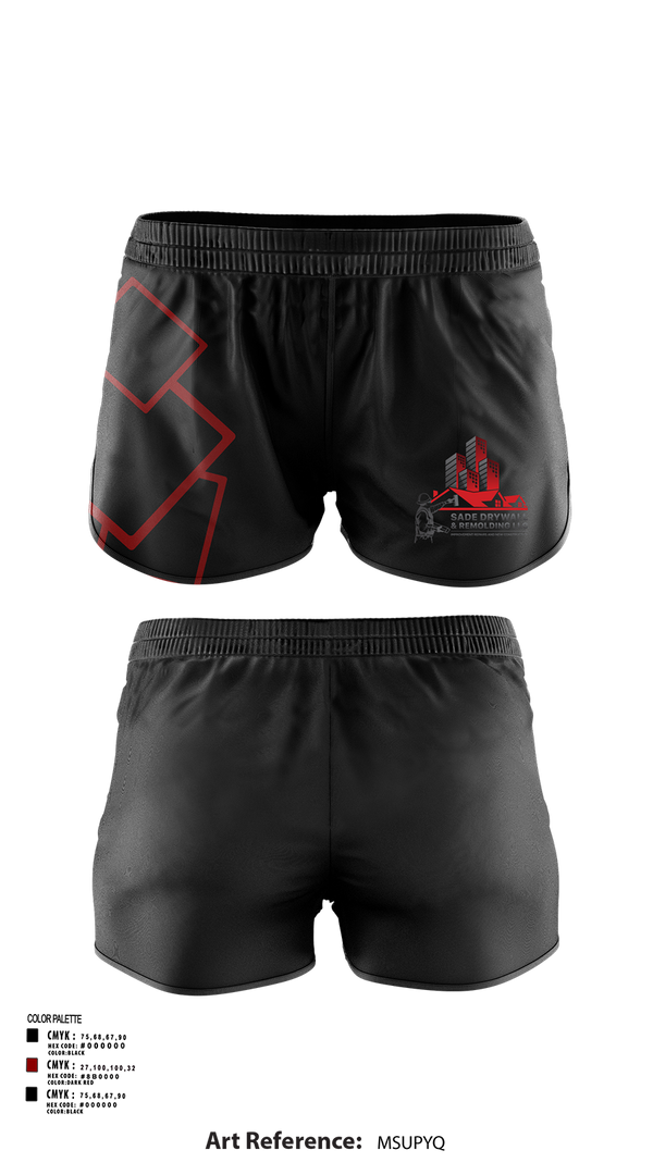 Womens Shorts, Sadedrywall & remolding llc, , Teamtime, Team time, sublimation, custom sports apparel, team uniforms, spirit wear, spiritwear, sports uniforms, custom shirts, team store, custom team store, fundraiser sports, apparel fundraiser