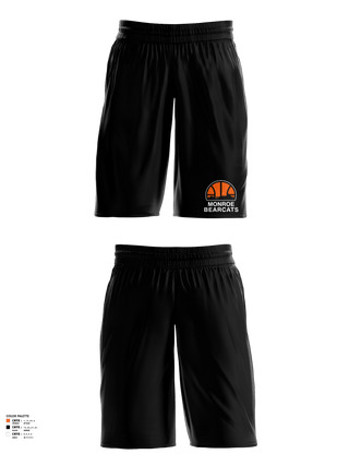 Womens Basketball Shorts, Monroe High School Basketball, Women's Basketball, Teamtime, Team time, sublimation, custom sports apparel, team uniforms, spirit wear, spiritwear, sports uniforms, custom shirts, team store, custom team store, fundraiser sports, apparel fundraiser