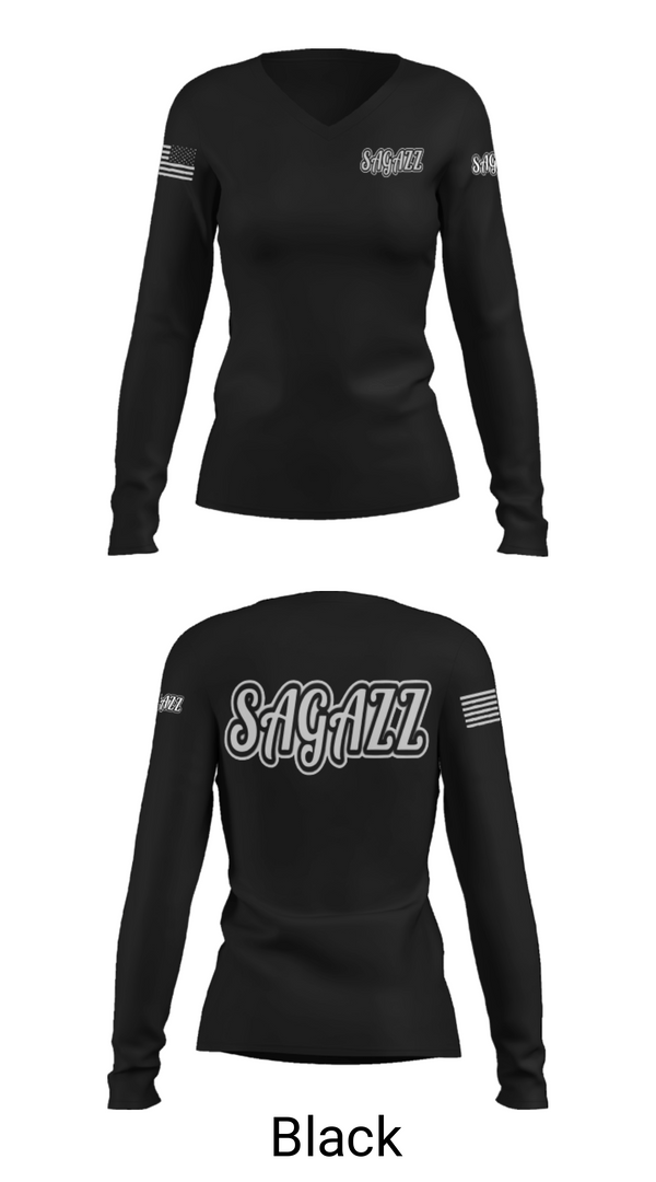 Women's Long Sleeve Vneck Shirt, SAGAZZ, Baseball, Teamtime, Team time, sublimation, custom sports apparel, team uniforms, spirit wear, spiritwear, sports uniforms, custom shirts, team store, custom team store, fundraiser sports, apparel fundraiser