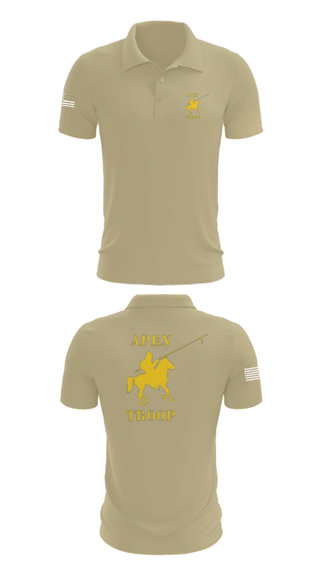 Short Sleeve Performance Polo, Alpha Troop, 1-221 CAV, National Guard, Teamtime, Team time, sublimation, custom sports apparel, team uniforms, spirit wear, spiritwear, sports uniforms, custom shirts, team store, custom team store, fundraiser sports, apparel fundraiser