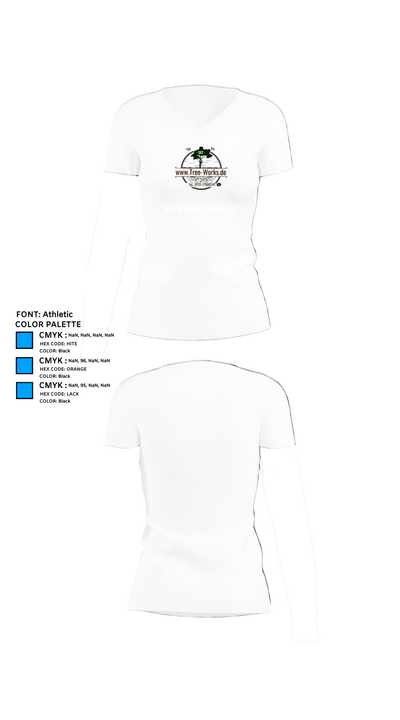 www.Tree-Works.de 32054649 Women's Short Sleeve V-neck Shirt - 18
