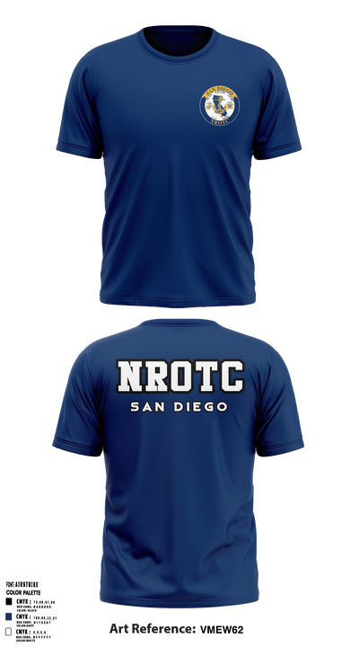 NROTC San Diego' 81589608 Short Sleeve  Cotton Feel Shirt - 3