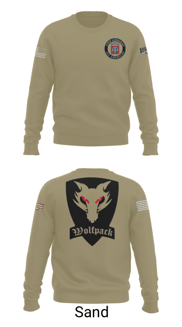 Crew Neck Sweatshirt, 1-82nd CAB, Army, Teamtime, Team time, sublimation, custom sports apparel, team uniforms, spirit wear, spiritwear, sports uniforms, custom shirts, team store, custom team store, fundraiser sports, apparel fundraiser
