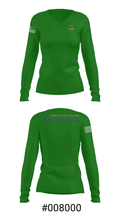 Essex County College Track and Field 69472319 Women's Long Sleeve V-neck Shirt - 20