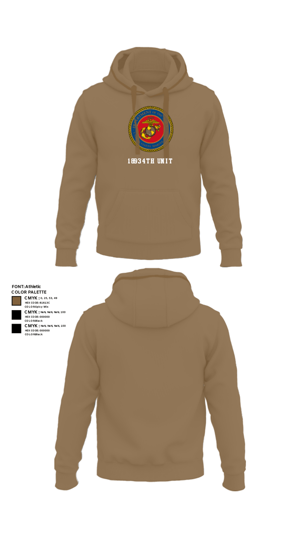 Hoodie, 189/34th unit, Marines, Teamtime, Team time, sublimation, custom sports apparel, team uniforms, spirit wear, spiritwear, sports uniforms, custom shirts, team store, custom team store, fundraiser sports, apparel fundraiser