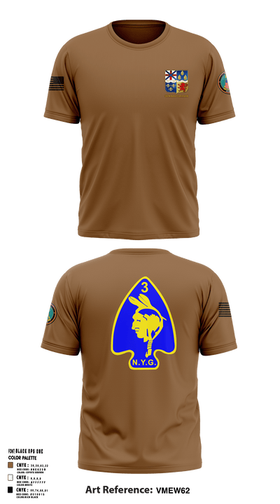 56th  Company 3rd Platoon 50905982 Old School Cotton Feel Shirt - 1
