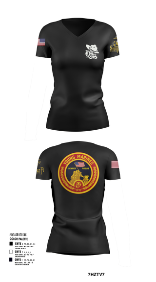 Womens Short Sleeve Vneck Shirt, Rogue Valley, Marines, Teamtime, Team time, sublimation, custom sports apparel, team uniforms, spirit wear, spiritwear, sports uniforms, custom shirts, team store, custom team store, fundraiser sports, apparel fundraiser