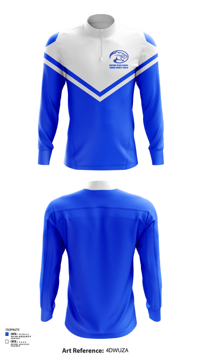 Central High School Coosa County Cheer 23586560 Quarter Zip Jacket - 122