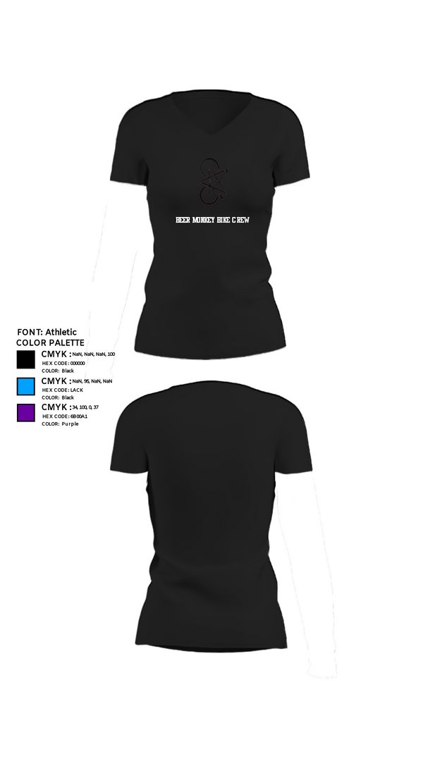 Women's Short Sleeve Vneck Shirt, Beer Monkey Bike Crew, Cycling, Teamtime, Team time, sublimation, custom sports apparel, team uniforms, spirit wear, spiritwear, sports uniforms, custom shirts, team store, custom team store, fundraiser sports, apparel fundraiser