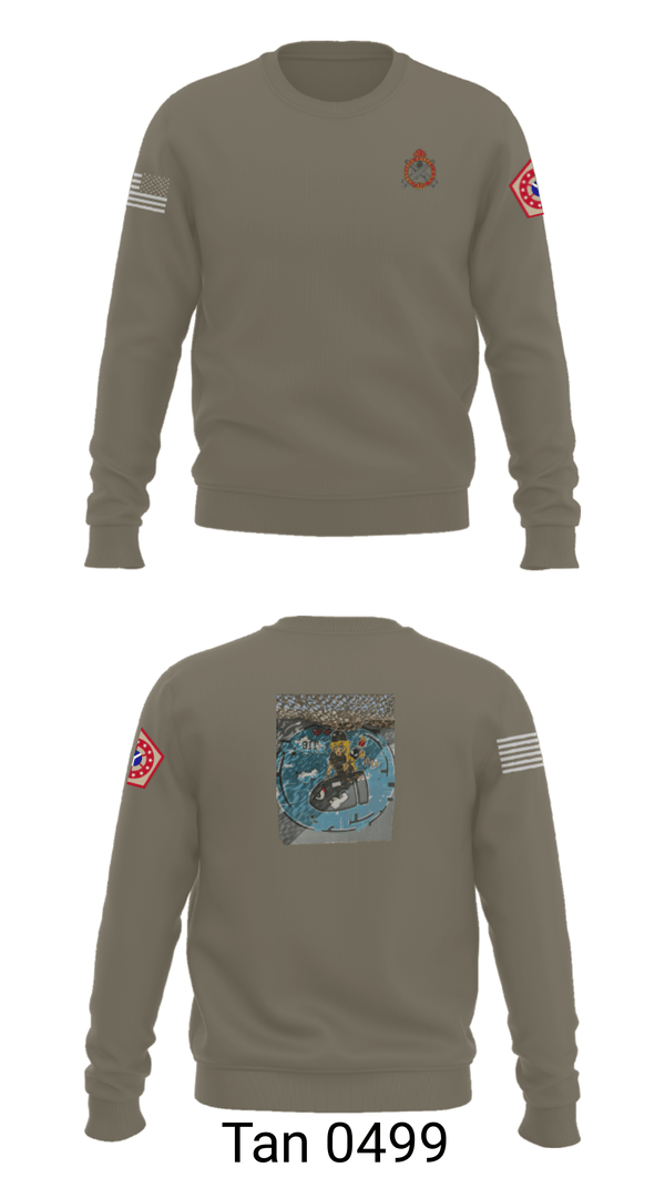 Crew Neck Sweatshirt, 34th DSB, Army, Teamtime, Team time, sublimation, custom sports apparel, team uniforms, spirit wear, spiritwear, sports uniforms, custom shirts, team store, custom team store, fundraiser sports, apparel fundraiser