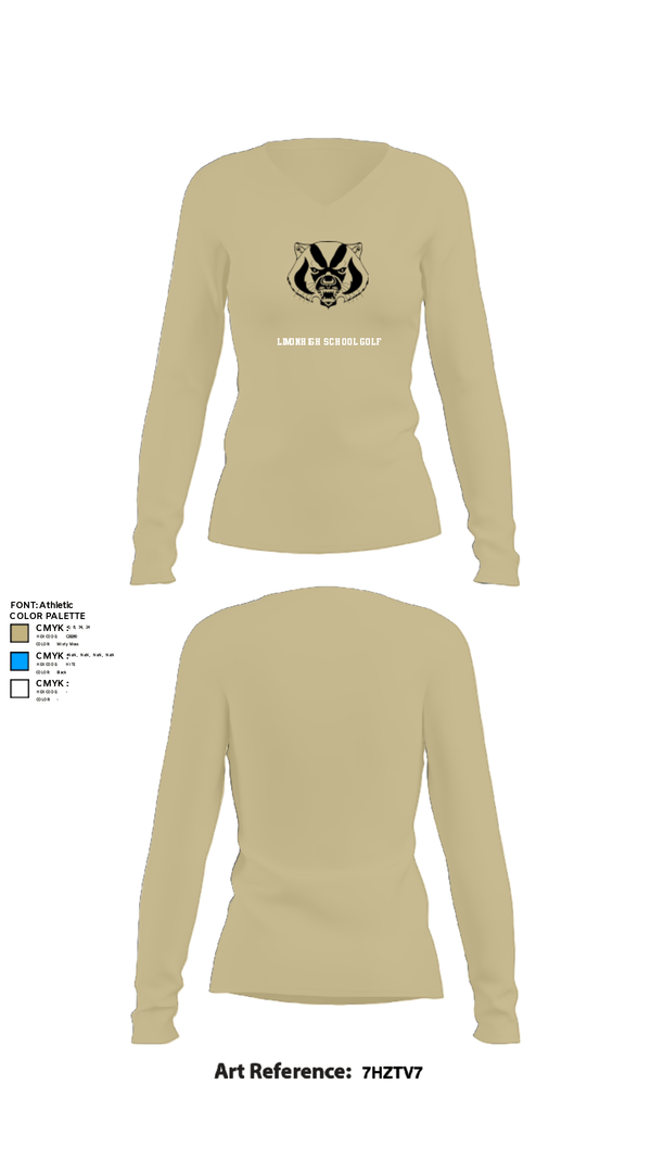 Womens Long Sleeve Vneck Shirt, Limon High School Golf, Golf, Teamtime, Team time, sublimation, custom sports apparel, team uniforms, spirit wear, spiritwear, sports uniforms, custom shirts, team store, custom team store, fundraiser sports, apparel fundraiser